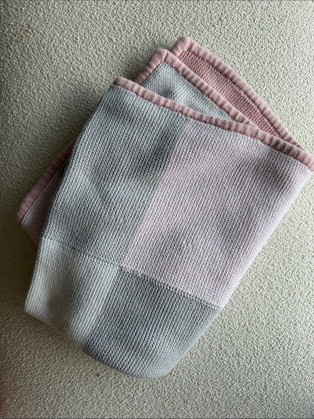 next Pink and Gray Knit Throw Blanket
